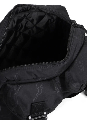 Maharishi A.L.I.C.E embroidered buckle-fastening shoulder bag - Black