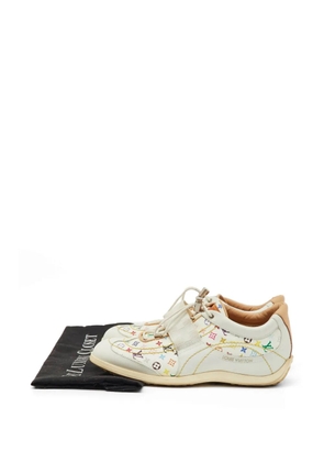 Louis Vuitton Pre-Owned x Takashi Murakami touch-strap sneakers - Neutrals