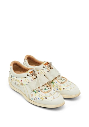 Louis Vuitton Pre-Owned x Takashi Murakami touch-strap sneakers - Neutrals