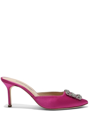 Manolo Blahnik Hangisi 70mm leather pumps - Pink