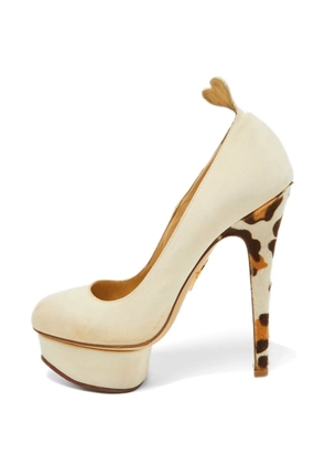 Charlotte Olympia Dolly calf hair pumps - Neutrals