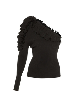 ZIMMERMANN ruffle-detail one-shoulder top - Black