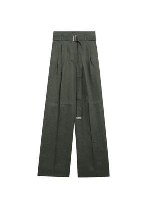 Max Mara belted pleated trousers - Green