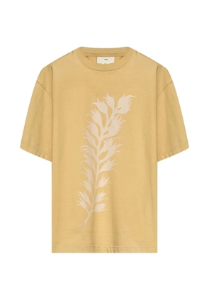 Song For The Mute fern-print T-shirt - Yellow