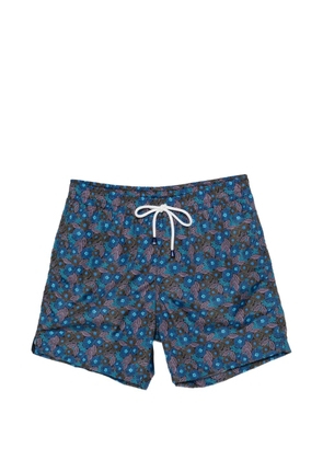 ROSI floral-print drawstring swim shorts - Blue