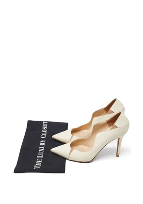Jimmy Choo Pre-Owned Tamika textured leather pumps - Neutrals