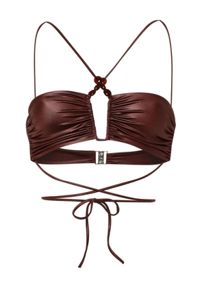 Magda Butrym Halterneck bikini top - Brown