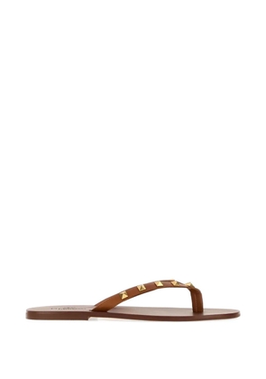 Valentino Garavani Rockstud leather sandals - Neutrals