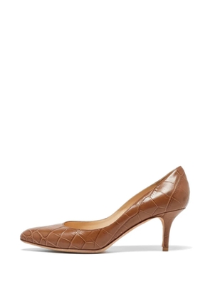 Jimmy Choo Pre-Owned croc-embossed pumps - Brown