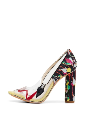 Sophia Webster Sophia Webster Multicolor PVC And Fabric Party Like Pollock Peep Toe Pumps Size 36open - Multicolour