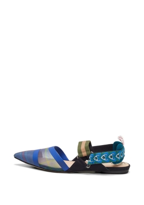 Fendi Pre-Owned Colibri mesh flat pumps - Blue