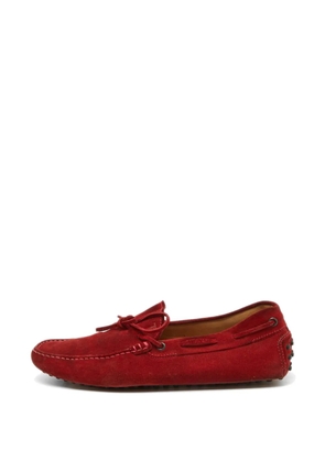 Tod's Vintage bow-detail slip-on loafers - Red