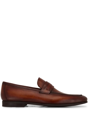 Magnanni leather penny loafers - Brown