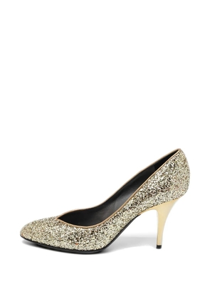 Giuseppe Zanotti Vintage glitter round-toe pumps - Gold