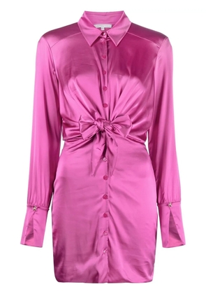 Patrizia Pepe front-knot shirt dress - Purple