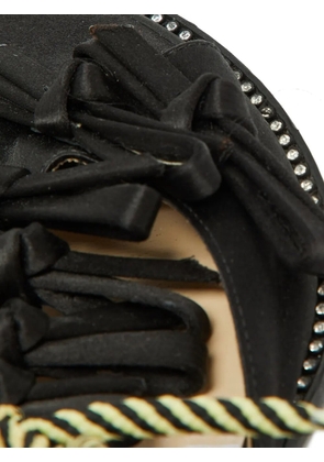 Nº21 knotted ankle-tie sandals - Black