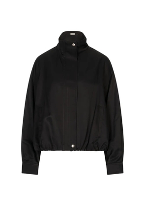 MeimeiJ high-neck elasticated-hem bomber jacket - Black