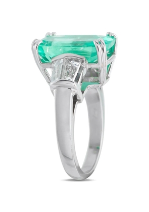 LB Exclusive emerald and diamond ring - Silver