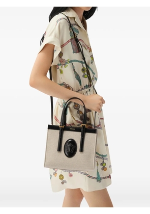 Versace Rivière mini canvas tote - Neutrals