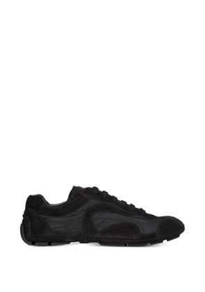 Prada suede-panelled sneakers - Black