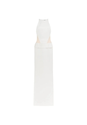 David Koma cut-out belted gown - White