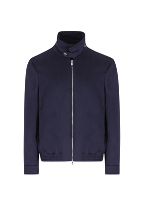 Brunello Cucinelli high-neck zip-up jacket - Blue