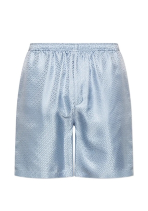Ferragamo Gancini-jacquard silk shorts - Blue