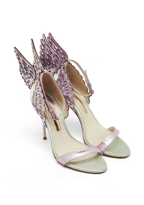 Sophia Webster Evangeline butterfly-wing heeled sandals - Purple