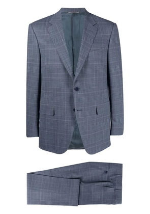 Canali wool plaid blazer - Blue