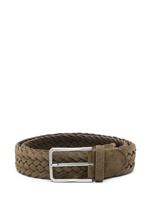 Canali braided suede belt - Green