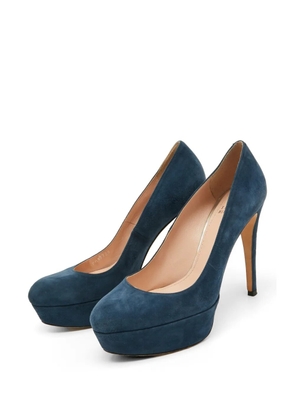 Stuart Weitzman suede platform pumps - Blue