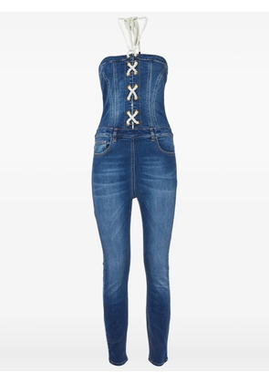 Elisabetta Franchi off-shoulder jumpsuit - Blue
