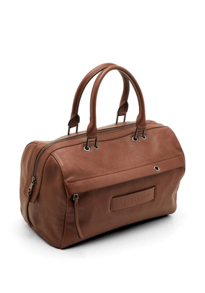 Longchamp 3D leather tote bag - Brown
