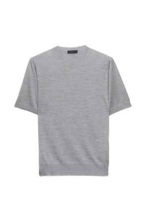 Prada short-sleeved silk sweater - Grey