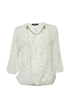 Elisabetta Franchi elasticated-hem blouse - White