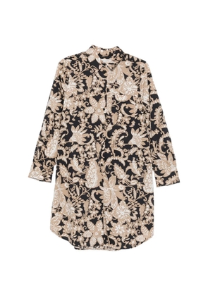 Marc O'Polo floral-print long-sleeve mini dress - Black