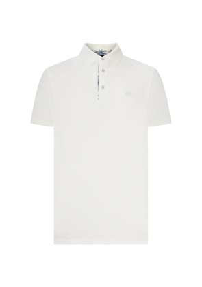 ETRO printed-detail cotton polo shirt - White