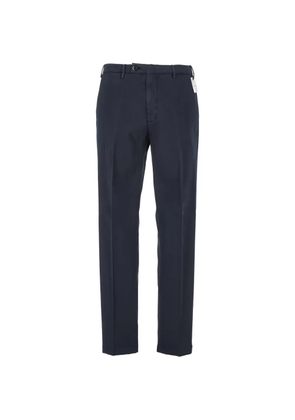 michael coal pressed-crease straight-leg trousers - Blue