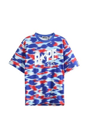 A BATHING APE® camouflage-print T-shirt - Blue