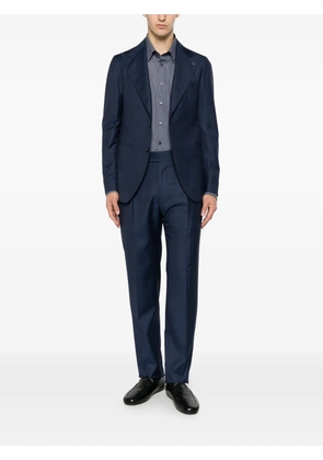 Ferragamo geometric-print long-sleeve shirt - Blue