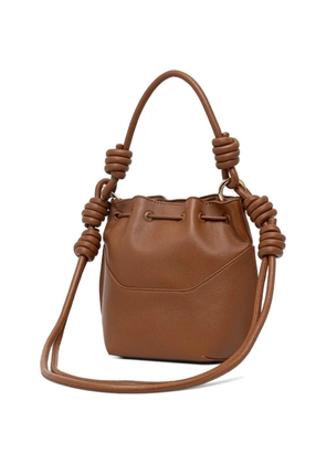 Lola Casademunt knot-detail logo-plaque bucket bag - Brown