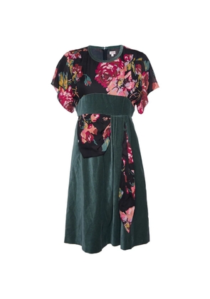 Kenzo Pre-Owned floral-print velvet dress - Green
