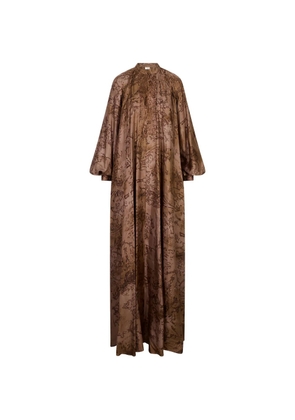 Max Mara graphic-print maxi dress - Brown