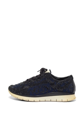 Le Silla crystal-embellished knit sneakers - Black