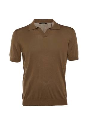 Tagliatore Knit polo T-shirt - Brown