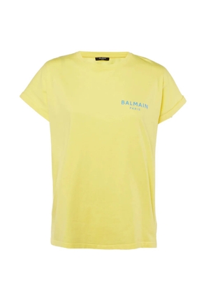 Balmain Pre-Owned logo-print T-shirt - Yellow
