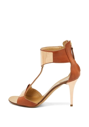 Giuseppe Zanotti Vintage metal-detail T-strap sandals - Brown