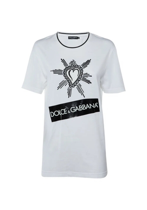 Dolce & Gabbana Pre-Owned heart-embroidered T-shirt - White