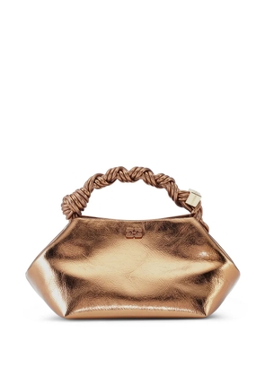 GANNI small Bou metallic cross body bag - Brown