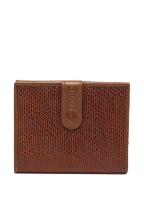 Fendi Pre-Owned lizard-effect compact wallet - Brown